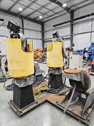Used Dual Yaskawa Motoman EA1900N Industrial Welding Robots With NX100 Controller, Dual Tilt Rotate Positioner, and Fronius Welders