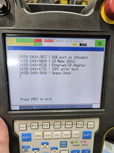 Used Fanuc LR Mate 200iC Industrial Robot With R-30ia Controller
