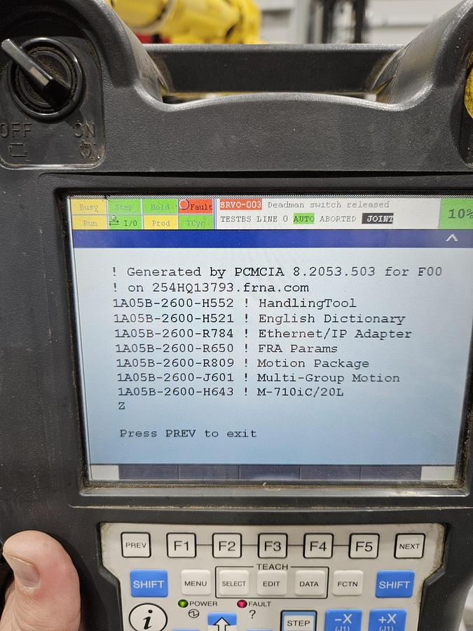 Used FANUC M-710ic/20L Industrial Robot With R-30ia Controller and Lincoln Powerwave R450 STT