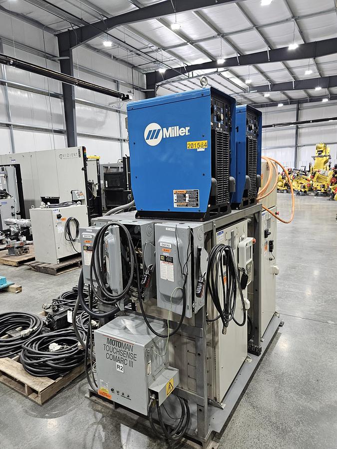 Used Dual Arm Yaskawa EA1900N and UP50N Welding Robots With Auto Axcess 450