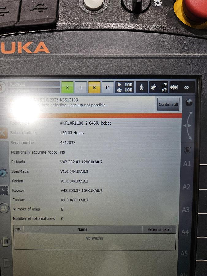 Used KUKA KR10 R1100-2HO Food Grade Industrial Robot With KRC5 Micro Controller