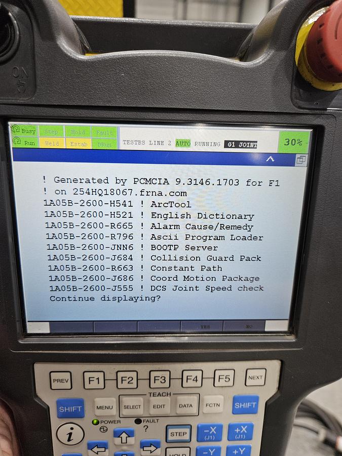 Used FANUC Robotic Welding Cell W/ FANUC 120ic/R-30ib Tracks and Safety