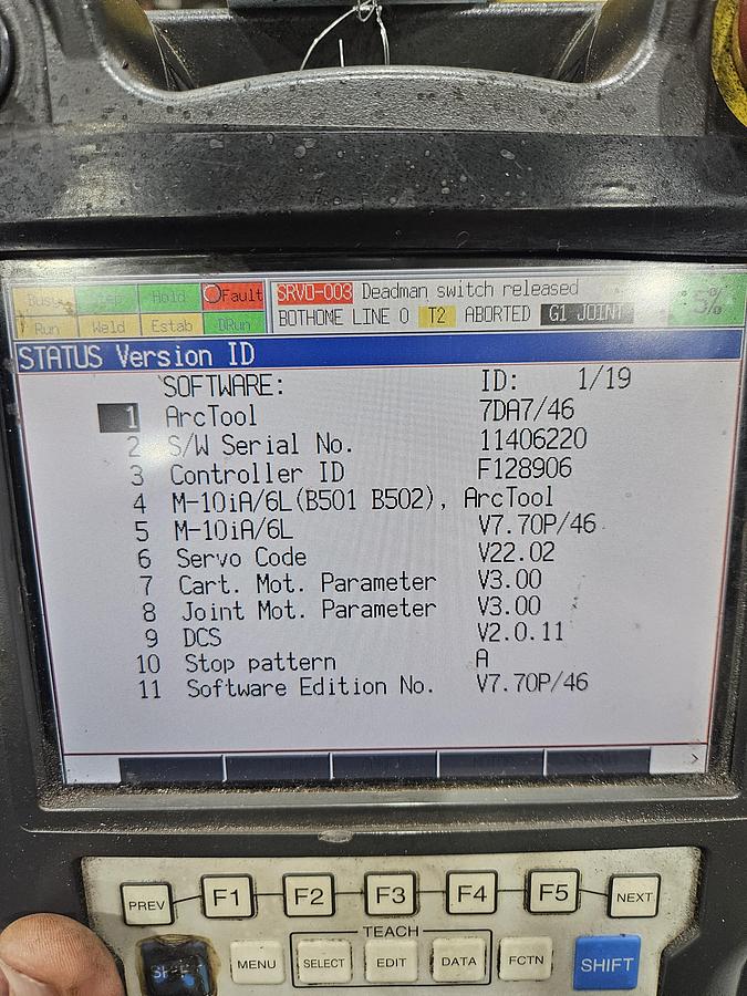 Used Complete FANUC Robotic Welding Cell W/ FANUC Arcmate 100ic/6l R-30ia Controller and Dual Tilt Rotate Positioners