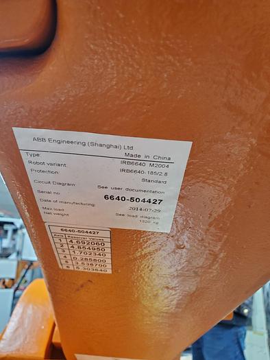 Used ABB IRB 6640-185/2.8 Dual Arm Industrial Robot With IRC5 Controller
