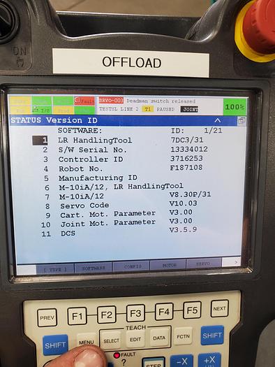 Used 2016 Fanuc M-10ia/12 With R-30ib Controller, Vision, and Custom EOAT with 2 finger and 1 suction gripper - F187108