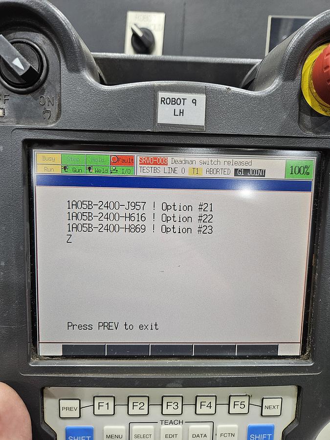 Used Fanuc R-2000ib/220US Industrial Robot With R-30ia Controller