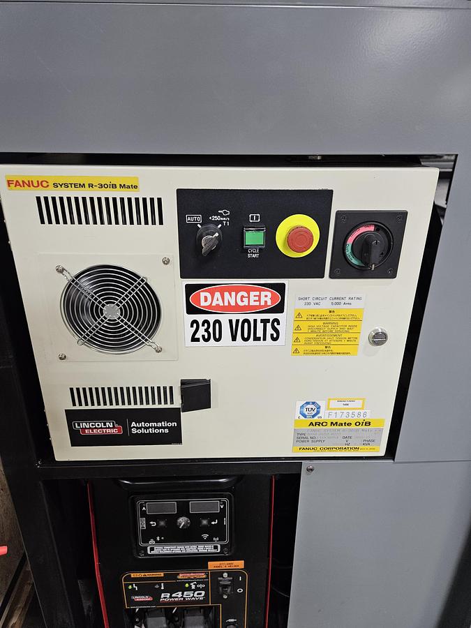 Used Lincoln Automate 5 Cell Fanuc Arcmate 0ib Industrial Welding Robot And R-30ib Controller