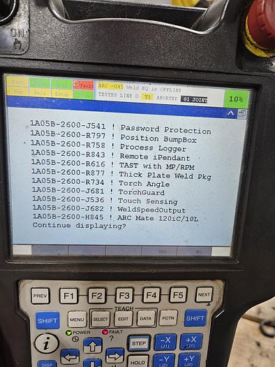 Used FANUC Arcmate 120ic/10L Industrial Robot With R-30ib Controller and Headstock - Very Low Hours