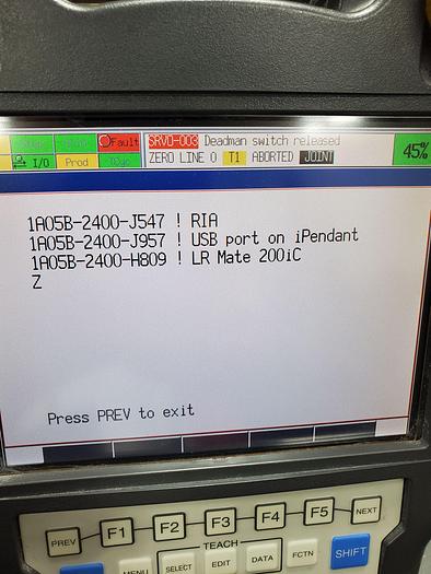 Used Fanuc LR Mate 200iC