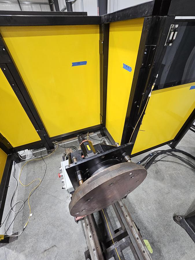 Used FANUC Robotic Welding Cell W/ FANUC 120ic/R-30ib Tracks and Safety