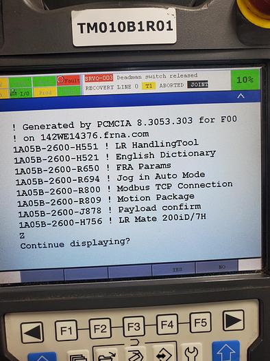 Used Fanuc LR Mate 200iD/7H Industrial Robot With R-30ib Controller