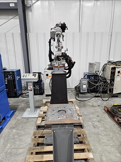 Used Yaskawa MA1400 Industrial Welding Robot with DX100 Controller, Miller Auto Axcess 450, and Dual Headstock