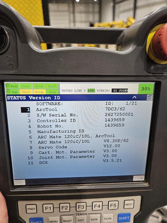 Used FANUC Robotic Welding Cell W/ FANUC 120ic/R-30ib Tracks and Safety