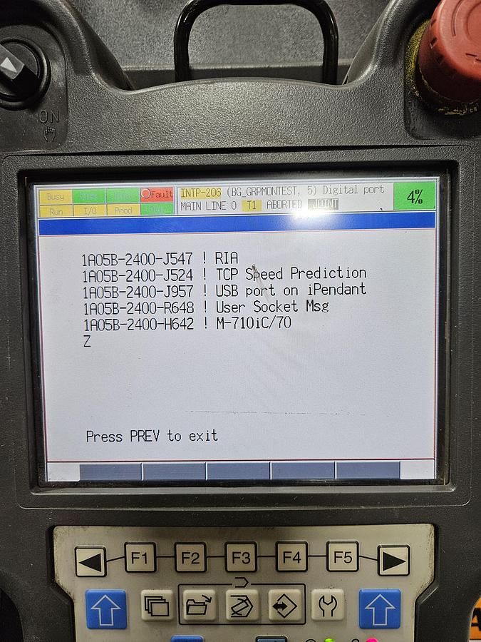 Used FANUC M-710ic/70 Industrial Robot With R-30ia Controller