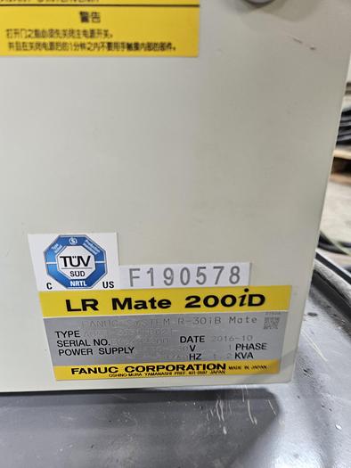 Used 2016 Fanuc LR Mate 200iD Industrial Robot with R-30ib Controller