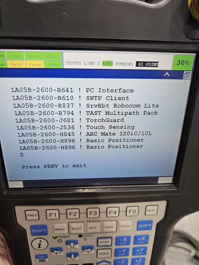 Used FANUC Robotic Welding Cell W/ FANUC 120ic/R-30ib Tracks and Safety