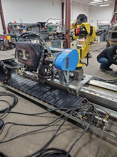 Used Dual Fanuc M-20ia/10L Industrial Robots on 25Ft Track