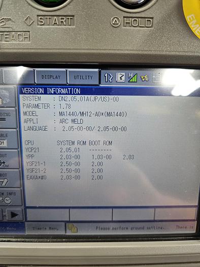 Used 2015 Yaskawa Motoman MA1440 Industrial Welding Robot with Motoweld RL350 and Motopos Positioner