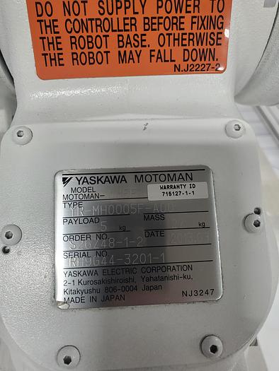 Used Yaskawa Motoman MH5 With FS100 Controller and Enclosure