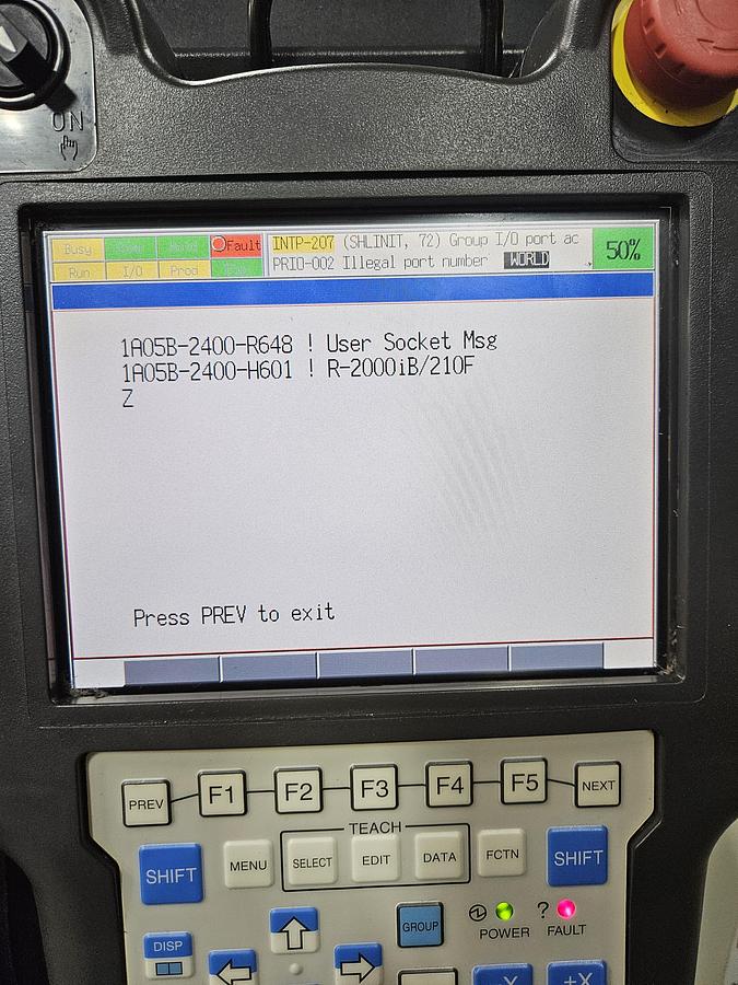 Used Fanuc R-2000ib/210F Industrial Robot With R-30ia Controller