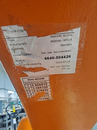 Used ABB IRB 6640-185/2.8 Dual Arm Industrial Robot With IRC5 Controller