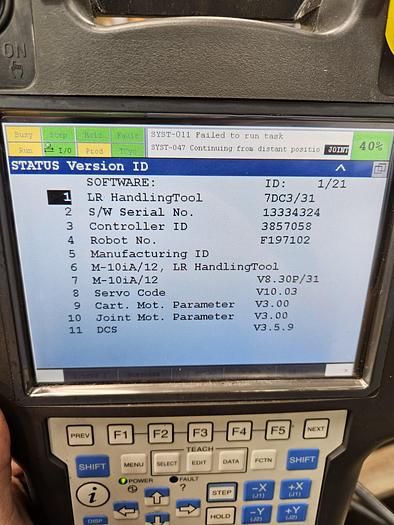 Used 2017 Fanuc M-10ia/12 Industrial Robot With R-30ib Controller, Vision and Custom Combo Suction/Finger Gripper - F197102