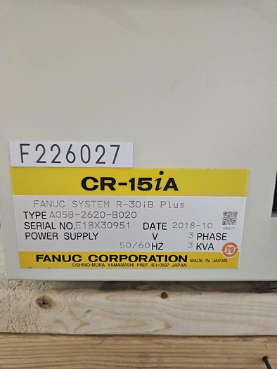 Used Fanuc CR-15ia Collaborative Industrial Robot with R-30ib Plus Controller
