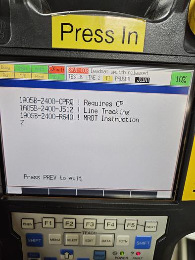 Used Fanuc LR Mate 200iC/5F Industrial Robot With R-30ia Controller