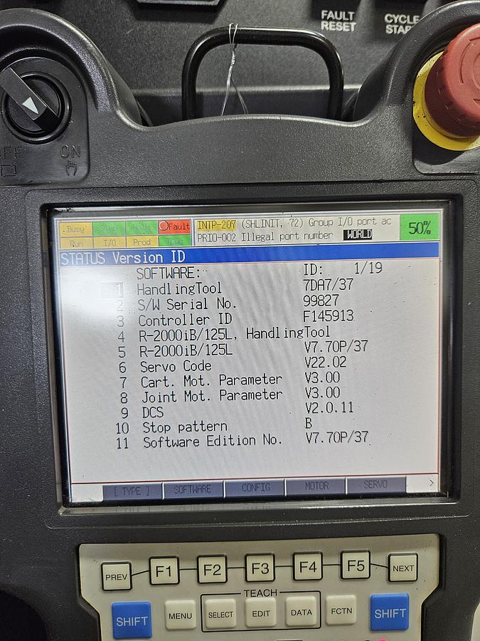 Used Fanuc R-2000ib/125L Industrial Robot With R-30ia Controller