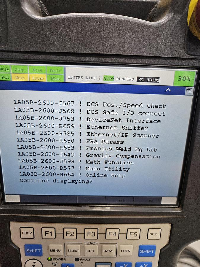 Used FANUC Robotic Welding Cell W/ FANUC 120ic/R-30ib Tracks and Safety