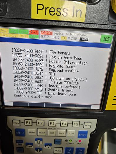 Used Fanuc LR Mate 200iC/5F Industrial Robot With R-30ia Controller