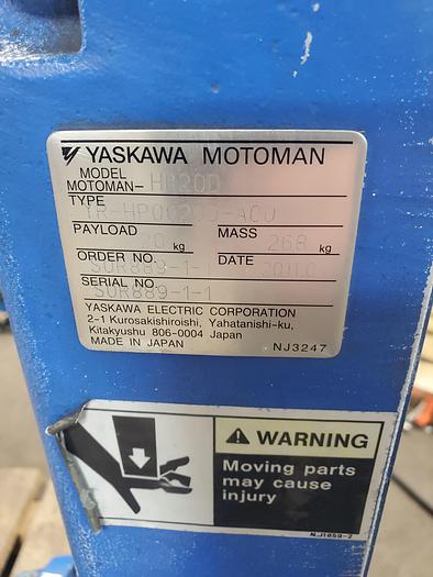 Used 2011 Yaskawa Motoman HP20D Industrial Robot With DX100 Controller