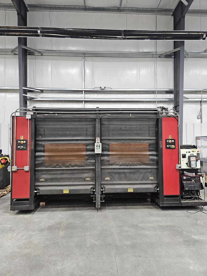 Used Complete Lincoln System 50 Robotic Welding Cell W/ FANUC 100ibe/R-30ia Dual HS and Safety