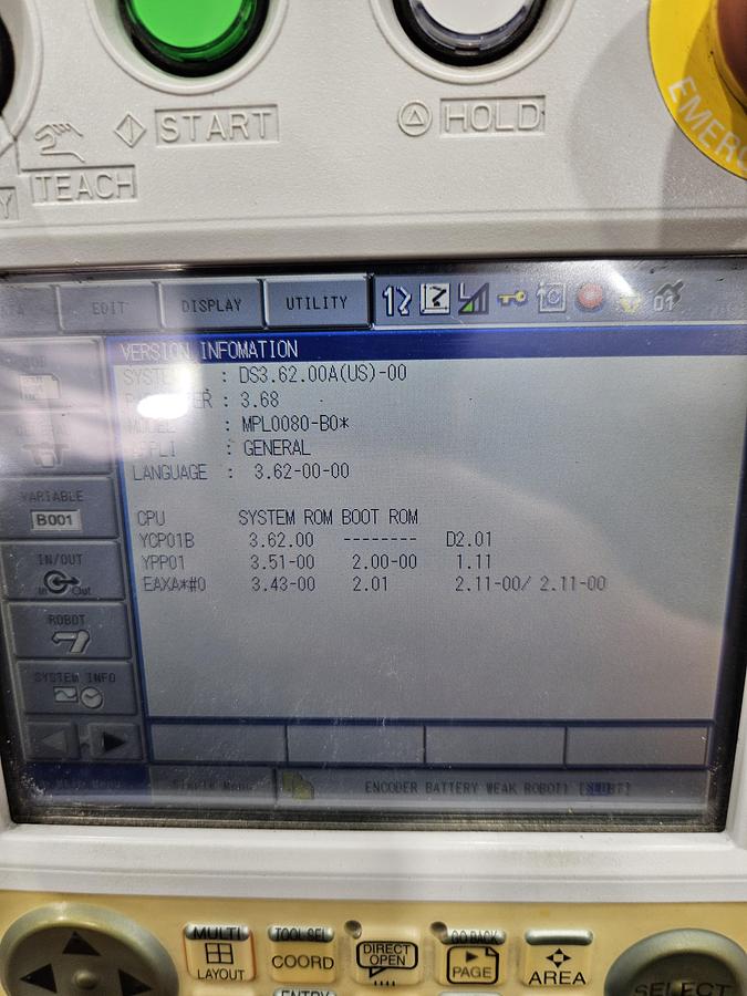 Used Yaskawa Motoman MPL80 Industrial Robot With DX100 Controller