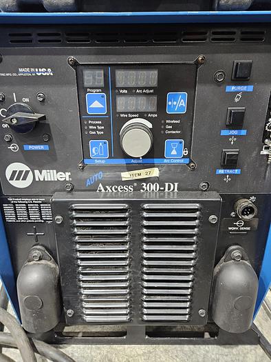 Used Yaskawa MA1400 Industrial Welding Robot with DX100 Controller, Miller Auto Axcess 450, and Dual Headstock