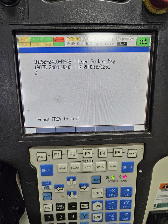 Used Fanuc R-2000ib/125L Industrial Robot With R-30ia Controller