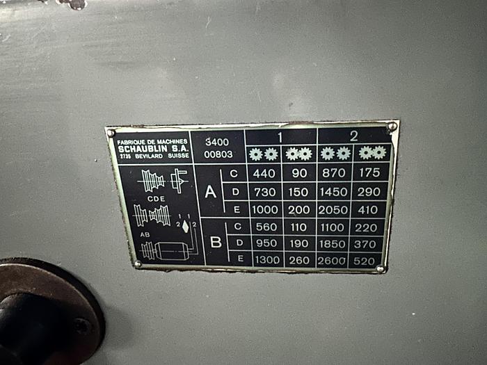 Buone Tornio Parallelo SCHAUBLIN 102N