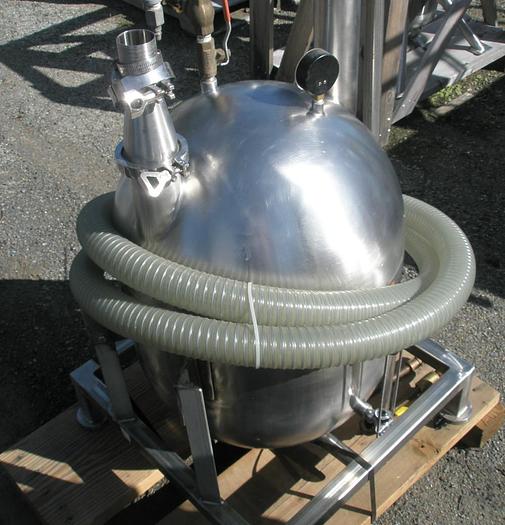 Used Tank, 20 Gallon, S/st, Groen, Jkt, 16" X 24", Hemispherical, #S737666
