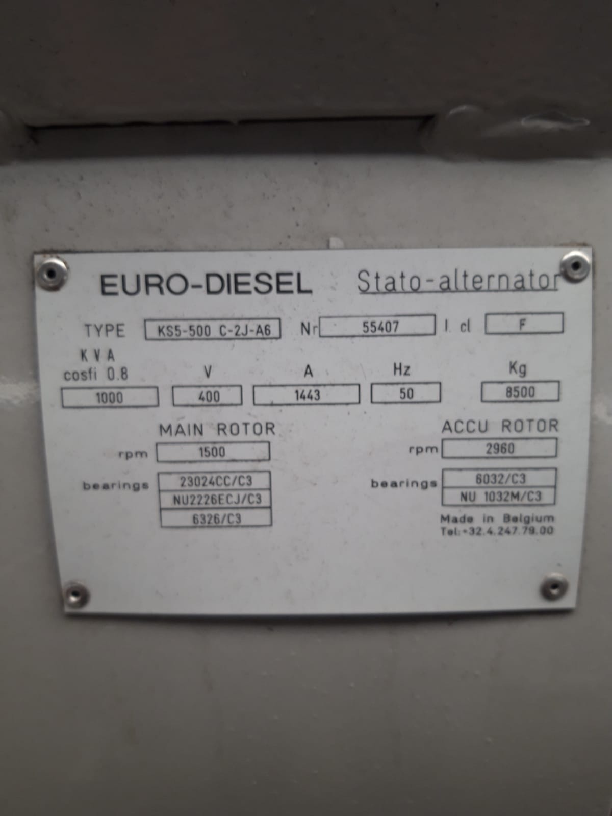 Used DEUTZ TCD 2016-V16-G2 and TBD 616-V16-G2 / EURO DIESEL STATO ALTERNATOR 1000 KVA DRUPS