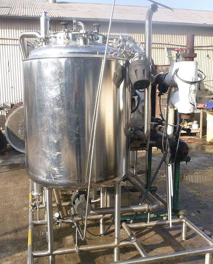 Used CIP, 2-Tank, 200 Gallon, 316L S/st, ESC, Heat Exchanger, #S744096