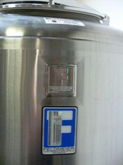 Used Feldmeier 600 Gallon Stainless Steel Insulated Holding Tank w/ Center Drain