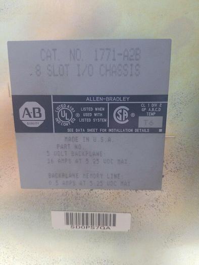 Used Allen Bradley 1771-A2B B / 8 Slot I/O Chassis