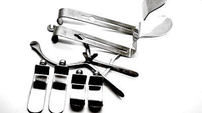 Retractor Self Retaining Set Rectal Park 6 Blades 140mm