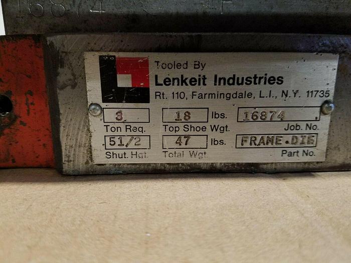 Used Danly Precision Die Set for stamping press with Tool in it Punching Piercing