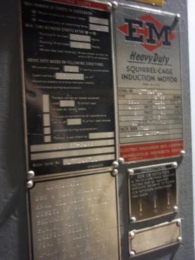 Used Motor, 5500 HP, Electric Machinery Mfg, 4000V, 1200 RPM, #L736293