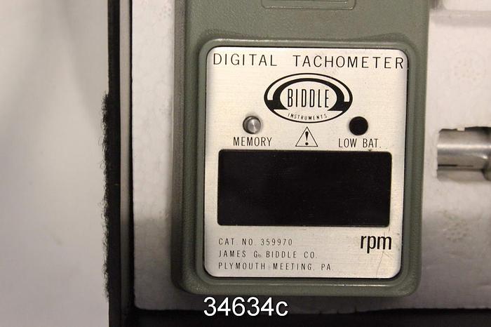 Used James Biddle Digital Tachometer, Cat. No. 359970 #34634