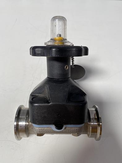 Used ITT Pure-Flo  316L Stainless Steel CWP150 Diaphragm Valve w/ 1" Sanitary Fittings