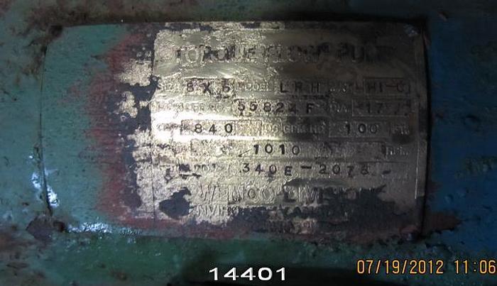 Used Wemco LRH Pump, 6 X 8 X 17Lrh, 17" Impeller #14401