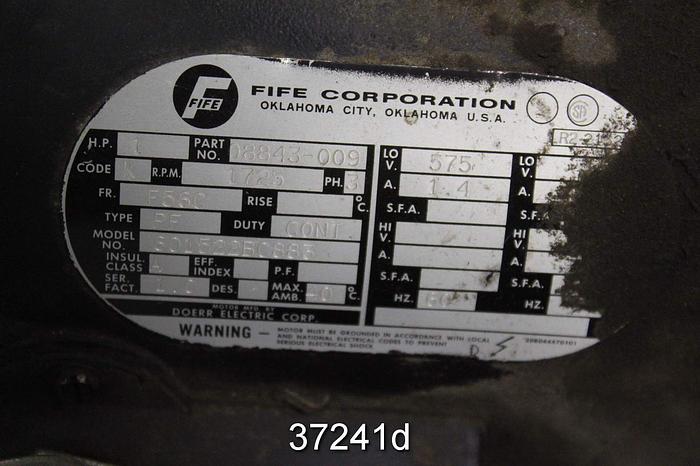 Used Fife E100B-1 Web Guide Electrohydraulic Power Unit #37241