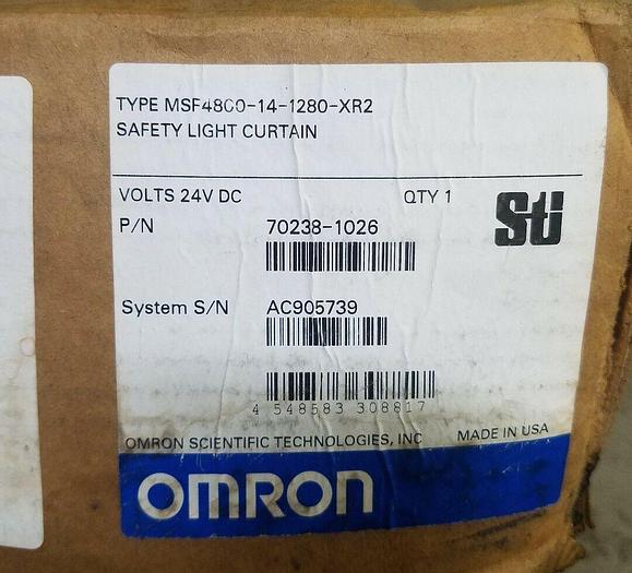 Omron Scientific STI Light Safety Curtain Set MSF4800-14-1280-XR2